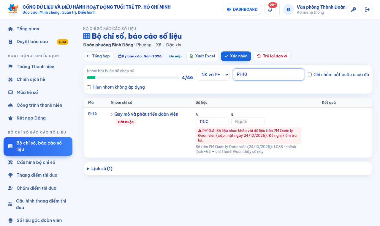 Thành Đoàn thấy số gốc dưới ô PH10.A